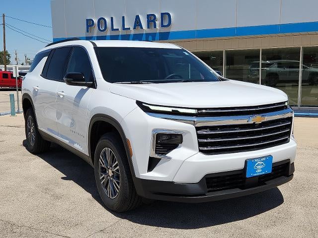 2026 Chevrolet Traverse LT in Summit White — front three-quarter view