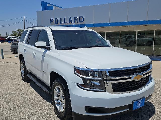 2018 Chevrolet Tahoe LT in Summit White — front three-quarter view