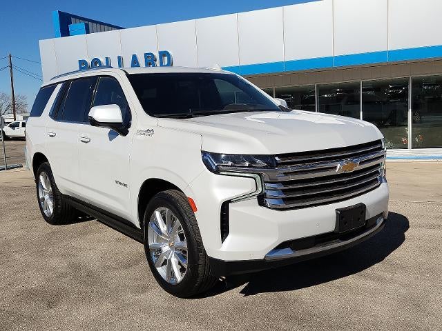 2023 Chevrolet Tahoe High Country in Iridescent Pearl Tricoat — front three-quarter view