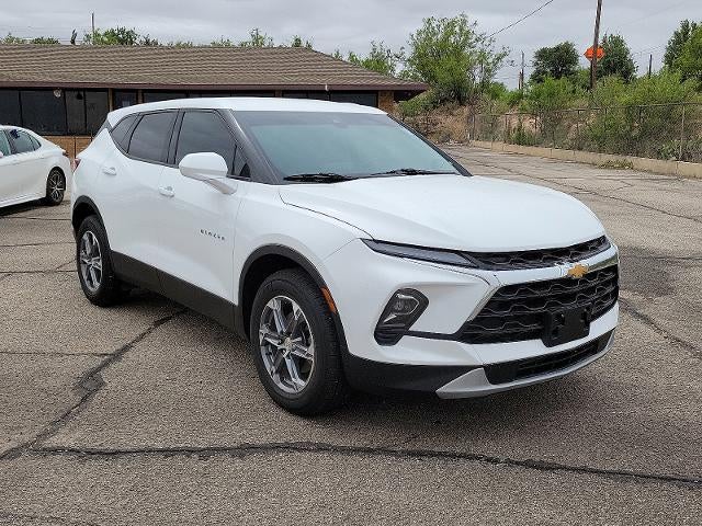 2023 Chevrolet Blazer 2LT in Summit White — front three-quarter view